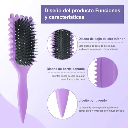 2 Unidades De Cepillo Para Cabello Rizado Para Mujeres Variation