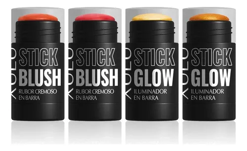 Set De Rubores e Iluminadores Xúlu en Barra, para Rostro, Con 4 Tonos