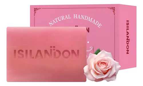 Jabón De Baño Natural Con Aroma A Rosa Isilandon Infundido Y