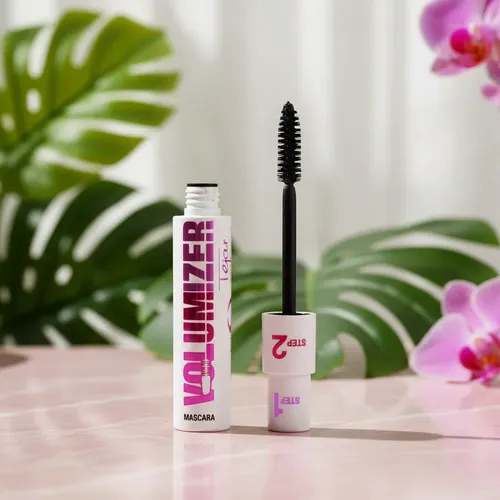 Maquillaje Mascara De Pestañas Negra Volumizer 2 En 1 Tejar