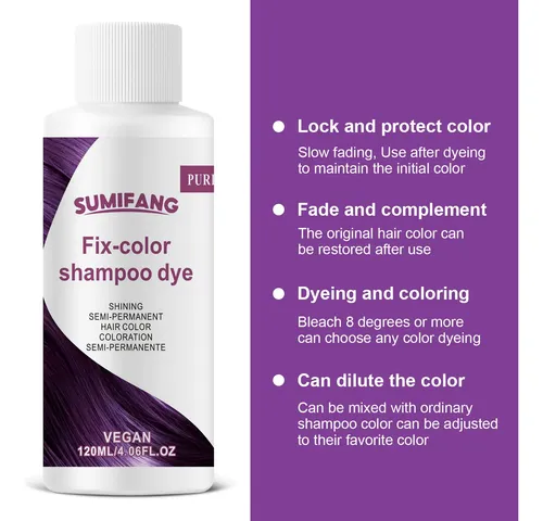 Shampoo Colorante Semipermanente Vegano Sumifang 120ml