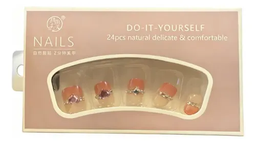 3set Uñas Postizas Set De 24 Piezas Manicura Diy Mixtos *3