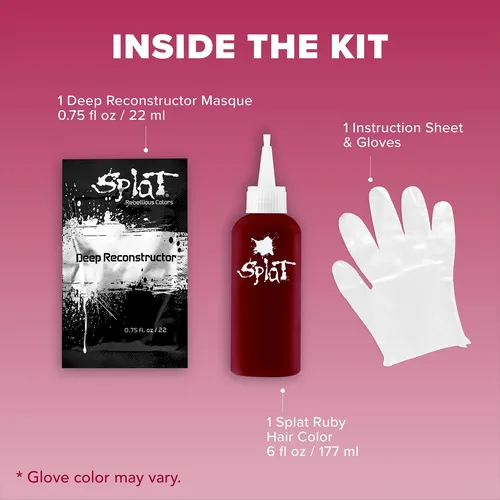 Tinte Para Cabello Splat Midnight Ruby, Vegano, 6 Onzas