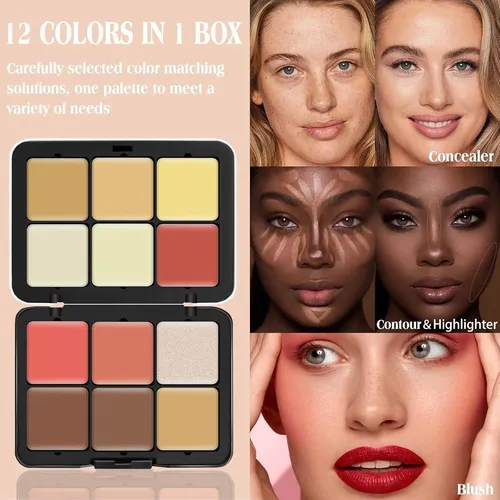 Paleta De Maquillaje En Crema 12 Colores Lsxia Set #05