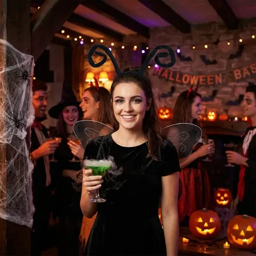 Vincha Antenitas De Hormiga Para Halloween Black-1unid