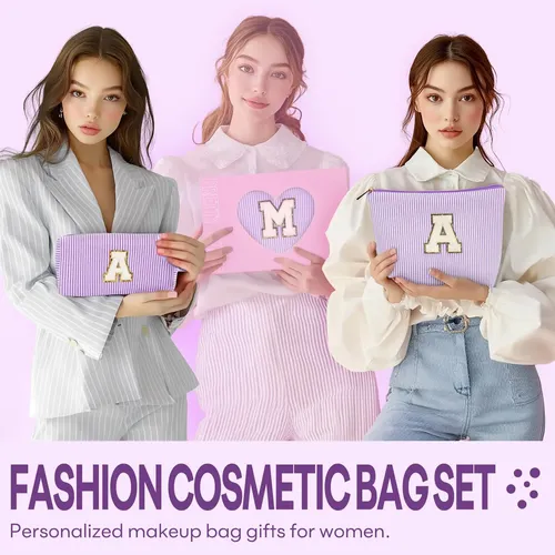 Set De Bolsas De Maquillaje Mibasies Purple C Para Mujeres Y