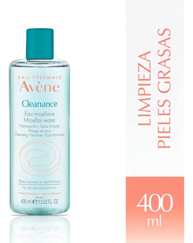 Agua Micelar Avène Cleanance Desmaquillante para Piel Grasa y con Acné 400 mL