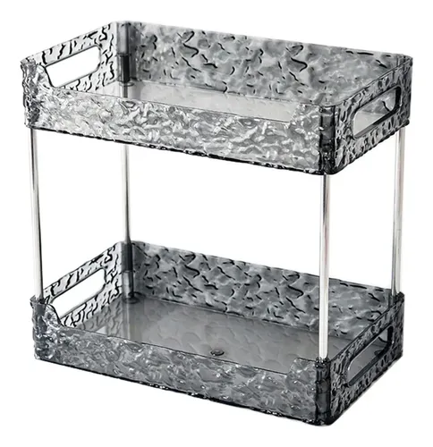 Elegante Estante De Almacenamiento Para Gris Claro 2 Capas