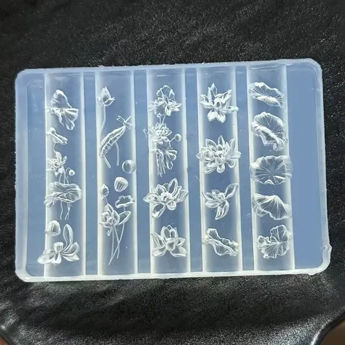 Molde De Silicona Para Pegatinas De Decoración De Uñas En Re