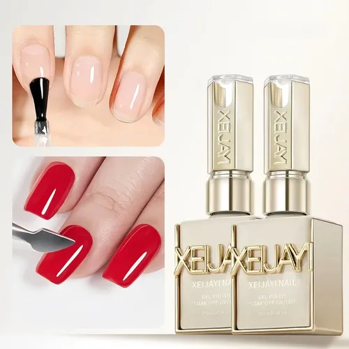 Set Base Coat Y Top Coat En Gel For Uñas Transparent Zjy