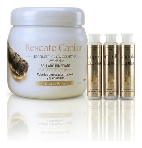 Combo 1 Rescate Capilar 250 Y Ampolla Capilar X3