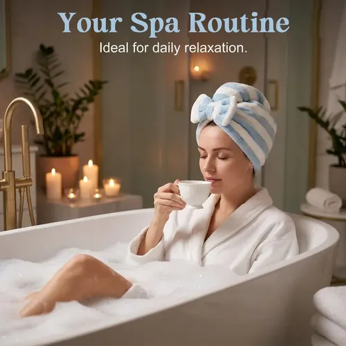 Turbante De Microfibra Para Cabello, Toalla Absorbente De