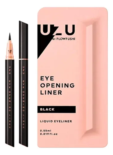 Lápiz Delineador Flowfushi Uzu Eye Opening Negro Con Té