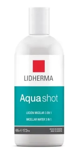 Agua Micelar Limpieza Desmaquillante Aquashot 490ml Lidherma