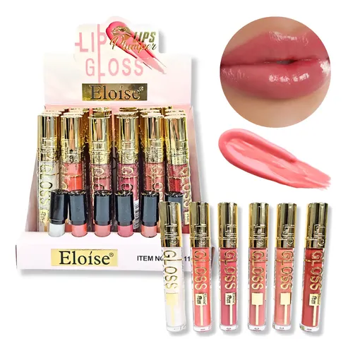 Lips Gloss Hidratante Con Glitter Plumper Voluminoso Colores
