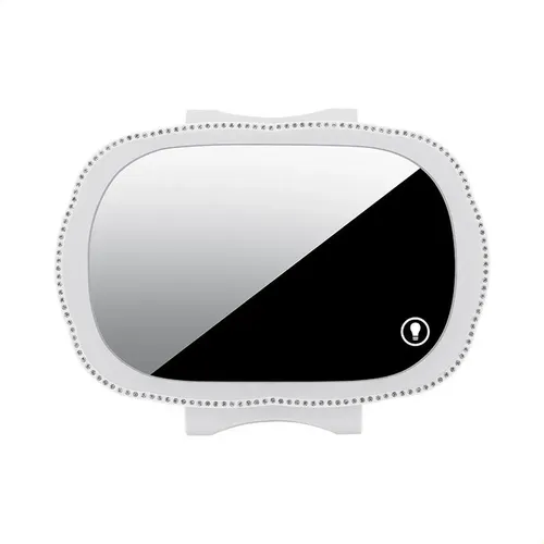Espejo De Maquillaje Para El Auto Con Luz Para Retocarse Ba