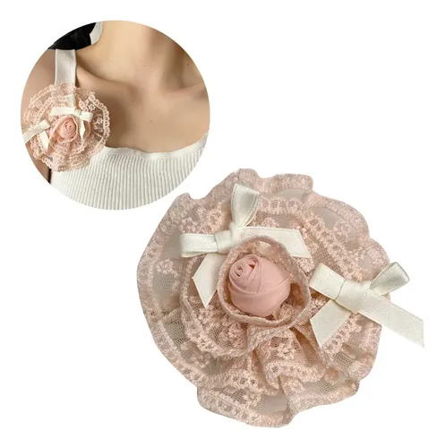Broche Para El Pelo Con Forma De Rosa Y Encaje (bl), Precios