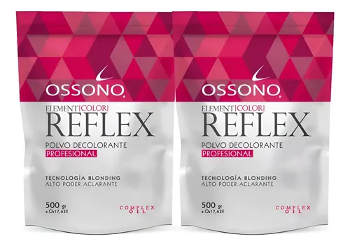 Polvo Decolorantes Ossono Element Reflex Aclarante 500g X2