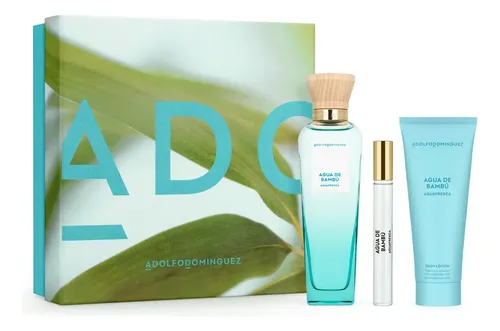 Set Adolfo Domínguez Agua De Bambu Woman Edt 120ml + Body Lotion 75ml + Travel Size 10ml