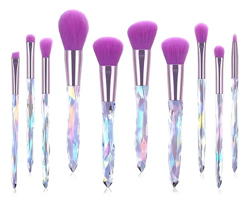 Set De Brochas De Maquillaje Kingtree 10 Unidades Morado