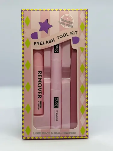Kit 3 Pzs Adhesivo De Pestaña Sellador Removedor Pinza Mysa