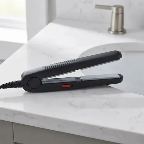 Mini Plancha De Pelo Portátil Alisadora De Viaje Negra