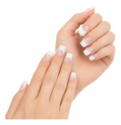 Tiras De Uñas de Gel Premium 22u Autoadhesivas – No Necesitan Lámpara Uv – Francesita Clasica