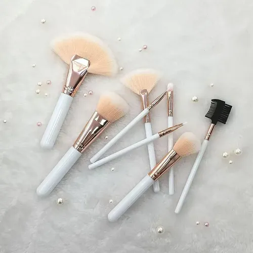 Set Maquillaje X8 Brochas Pinceles Premium Makeup Calidad