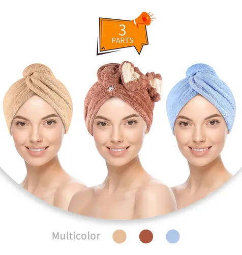As Toalla Cabello Microfibra Secado Rápido Gorro Turbante As