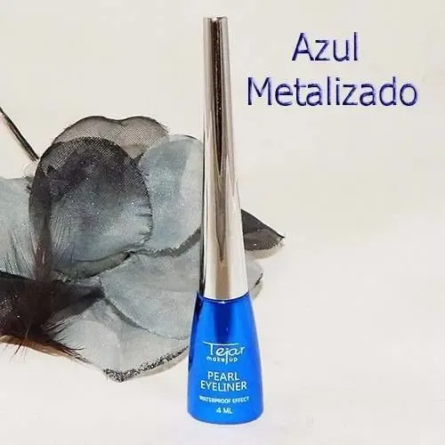Delineador de ojos líquido Tejar Delineador en líquido color plateado