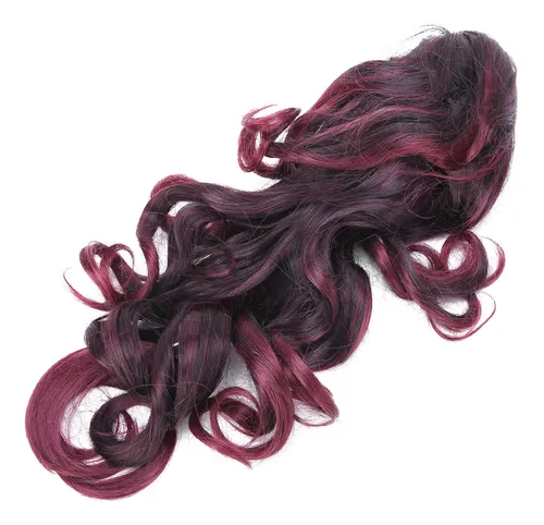 Extensiones De Cabello, Peluca, Larga Y Rizada, Con Pinza