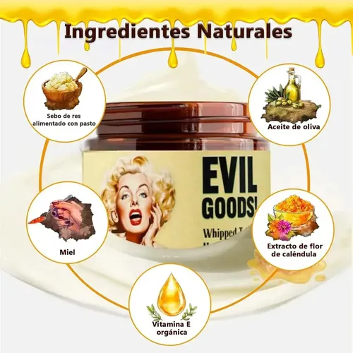 ~ Evil Goods Crema, 100ml Cebo De Res For La Cara, Cebo ~