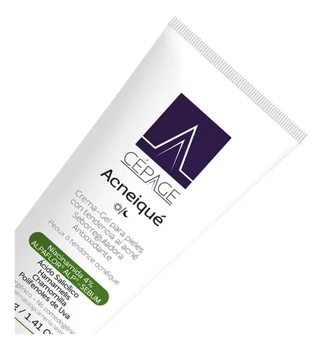 Acneique Crema 40g Piel Grasa Acneica Cepage Antioxidante