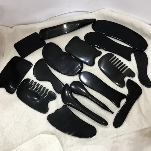 Herramienta De Masaje Gua Sha Con Cuerno De Búfalos De Agua