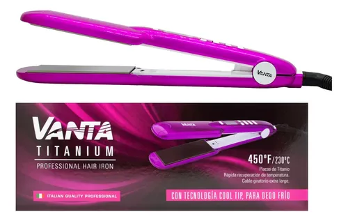 Planchita De Pelo Alisadora Vanta Titanium Violeta 220v 9c