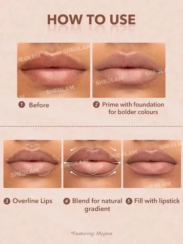 Sheglam Delineador De Labios So Lippy Color Intenso Cremoso Color Mojave