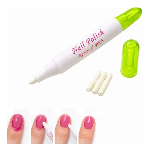 Corrector De Esmalte Reutilizable Recargable Lápiz 4 Puntas