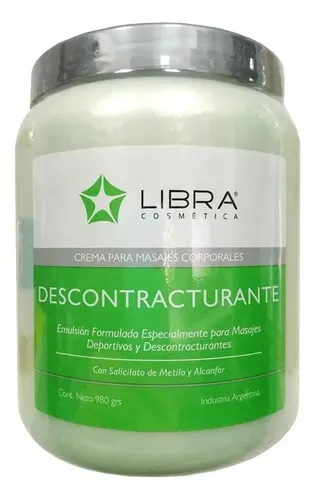2 Crema Masajes Descontracturante 980gr. – Libra Cosmetica Fragancia Suave