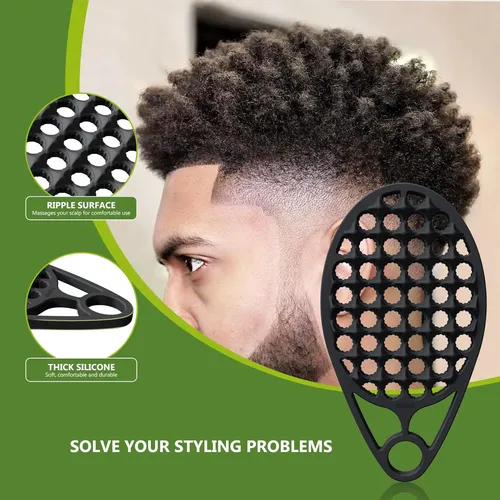 Cepillo Y Peine Mágico De Silicona Para Cabello Rizado