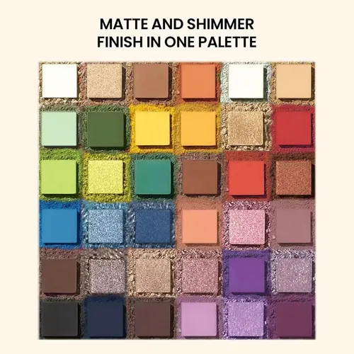 K’apeine Paleta Sombras 36 Colores Neon Mate Shimmer Glitter