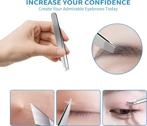 Pinzas Profesionales Acero Inox Precisión Para Cejas Y Pelo
