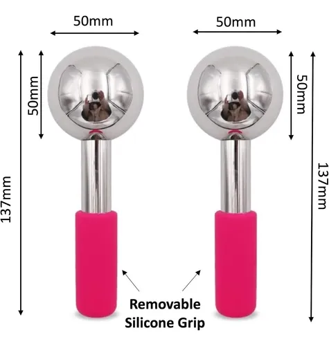 Ice Globes Facials Fabelegante Rosa 2 Unidades