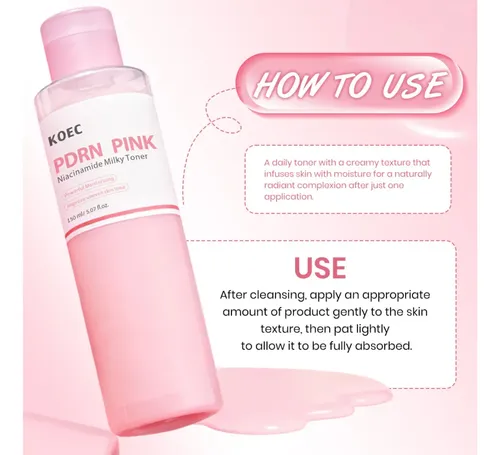 Tónico Facial Koec Pdrn Pink Luminosidad E Hidratación
