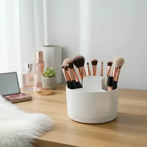 Organizador Porta Cosmético Maquillaje 3 Divisiones Blanco