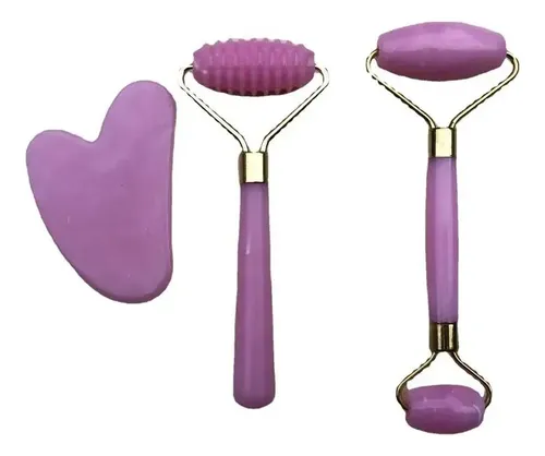 Juego De 3 Piezas De Resina Para Gua Sha Corporal, Rodillo F