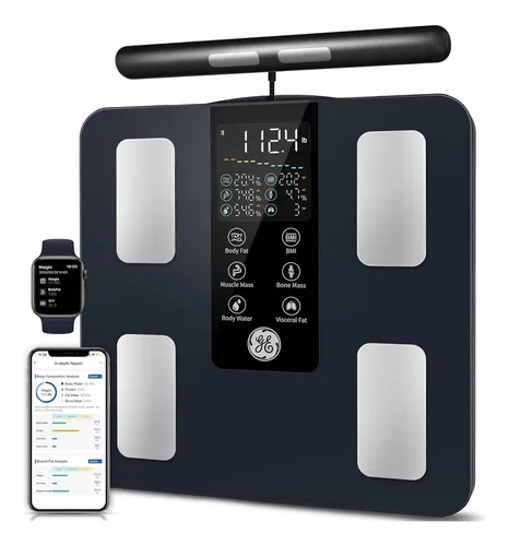 Báscula Ge Inteligente: Peso, 8 Electrodos, Bt Ge-s8 Negro