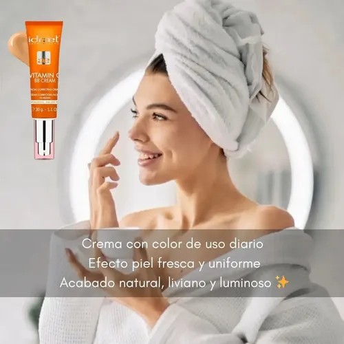 Base Maquillaje Vitamin C Bb Cream Correctora Idraet Medium Medium