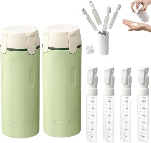 Botella Dispensadora De Viaje 4 En 1, A Prueba De Fugas Y Re