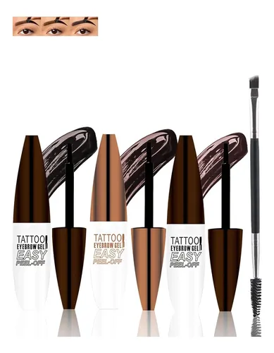 Gel Tintado Para Cejas 3 Colores, Resistente Al Agua