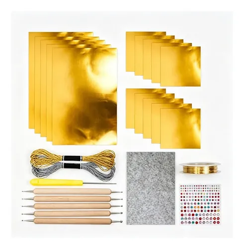 Arte Foil Dorado 15pzs Herramientas Pegatinas